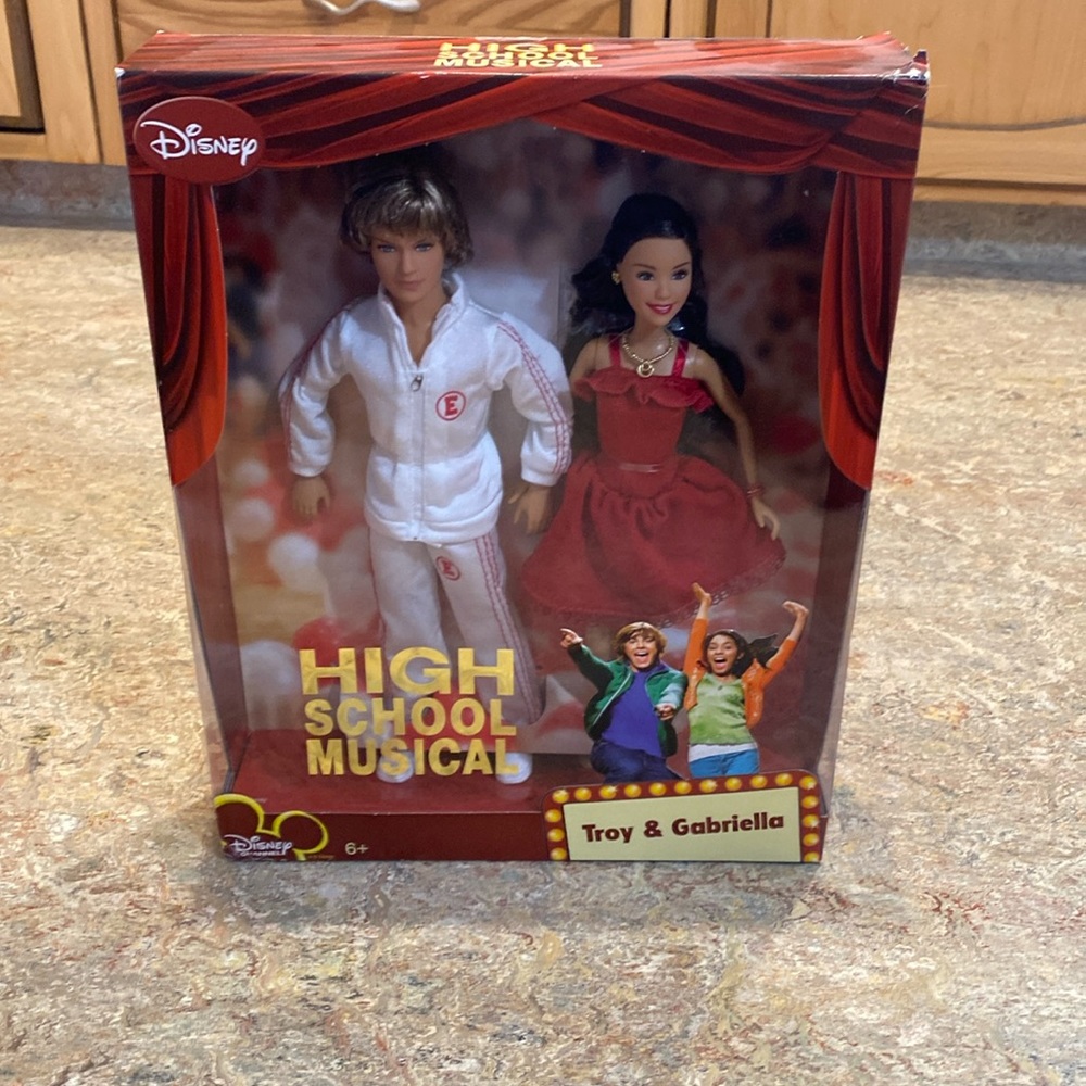 High School Musical Troy & Gabriella Disney dolls. NRFB